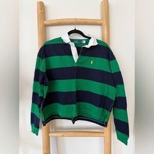 POLO RALPH LAUREN Women’s Striped Cropped Jersey Rugby (S)